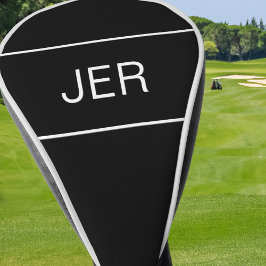 Black | Aangepaste Initialen van het Monogram Mode Golfheadcover