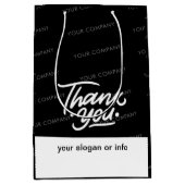 Black | Aangepaste naam Business Hartelijk dank Medium Cadeauzakje (Voorkant)