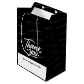 Black | Aangepaste naam Business Hartelijk dank Medium Cadeauzakje (Achterkant Gekanteld)