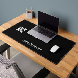 Black | Aangepaste zakelijke Logo naam, slogan Bureaumat