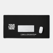 Black | Aangepaste zakelijke Logo naam, slogan Bureaumat (Keyboard & Muis)