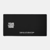 Black | Aangepaste zakelijke Logo naam, slogan Bureaumat (Voorkant)