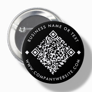 Black Aangepaste zakelijke QR-code Button