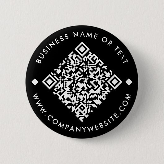 Black | Aangepaste zakelijke QR-code Button (Voorkant)