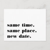 Black | Aankondiging van uitstel van huwelijk (Voorkant)