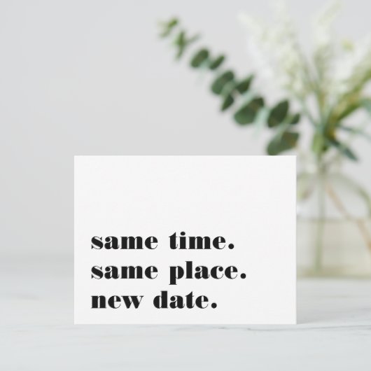 Black | Aankondiging van uitstel van huwelijk (Staand voorkant)