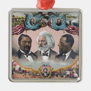 Black Abolitionist Heroes, Bailey Douglass Metalen Ornament