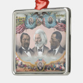 Black Abolitionist Heroes, Bailey Douglass Metalen Ornament (Links)