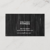 Black Abstract Fitness-Visitekaartjes Visitekaartje (Achterkant)