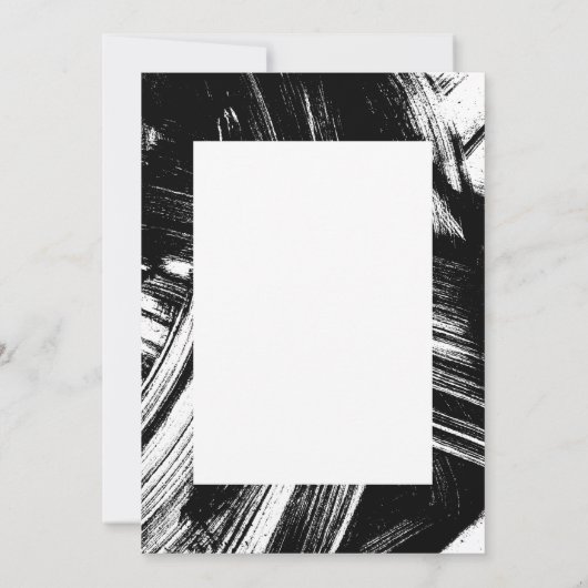 Black | Abstract Foto Afstuderen Hartelijk dank Bedankkaart (Achterkant)