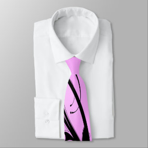 Black Accent op roze Stropdas