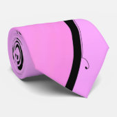 Black Accent op roze Stropdas (Opgerold)