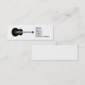 Black Acoustic Guitar Mini Visitekaartje (Voorkant / Achterkant)