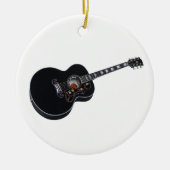 Black Acoustic Guitar Ornament (Voorkant)