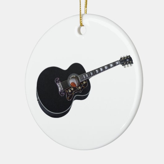 Black Acoustic Guitar Ornament (Links)
