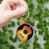 Black Acoustic Guitar Sleutelhanger (Hand)