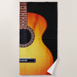 Black Acoustic Guitar Strandlaken