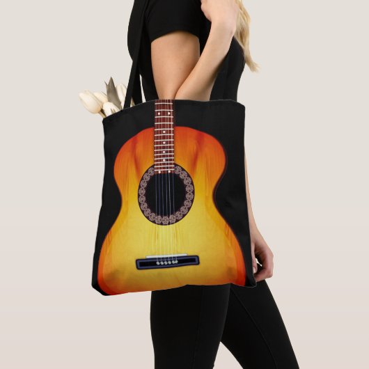Black Acoustic Guitar Tote Bag (Dichtbij)