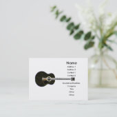 Black Acoustic Guitar Visitekaartje (Staand voorkant)