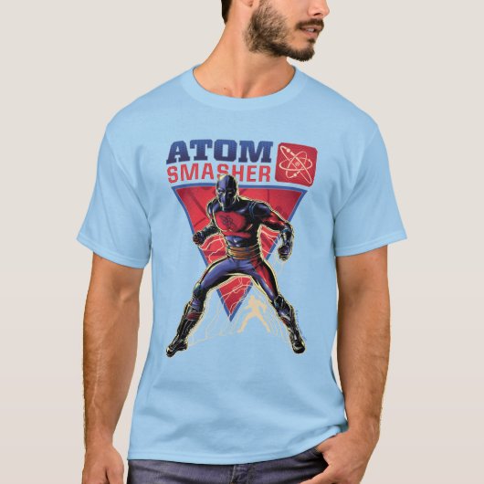 Black Adam | Afbeelding voor Atom Smasher-teken T-shirt (Voorkant)