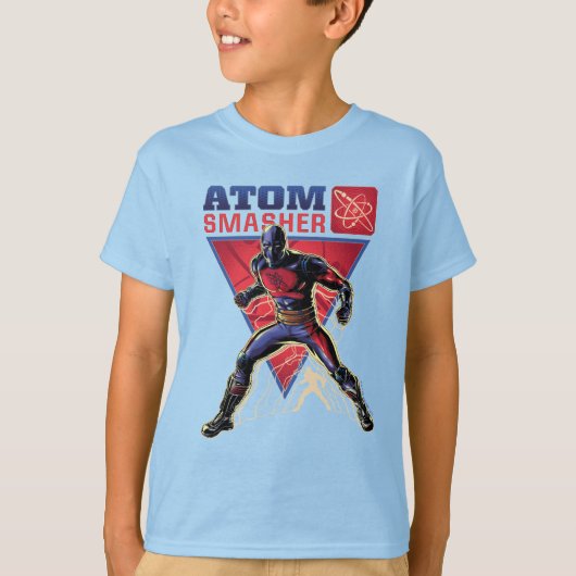 Black Adam | Afbeelding voor Atom Smasher-teken T-shirt (Voorkant)