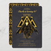 Black Adam Chalkboard Birthday Kaart (Voorkant / Achterkant)