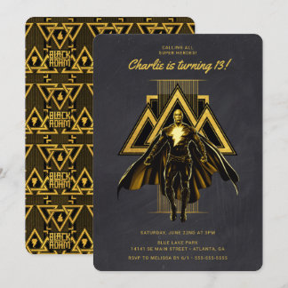 Black Adam Chalkboard Birthday Kaart