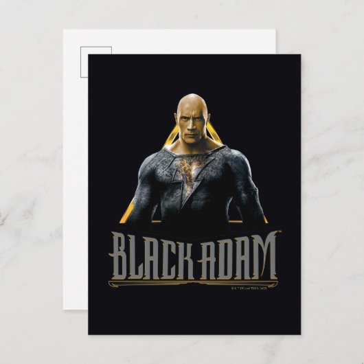 Black Adam Character and Name Graphic Briefkaart (Voorkant / Achterkant)