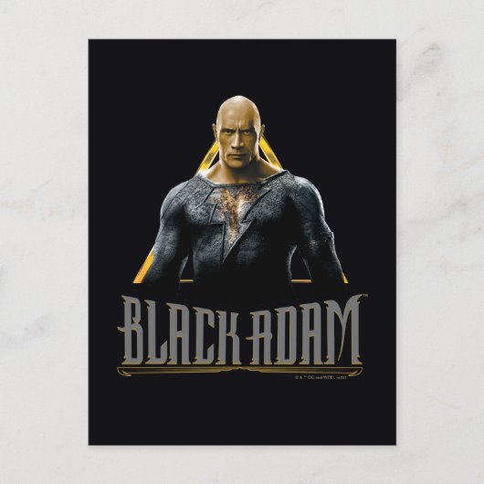 Black Adam Character and Name Graphic Briefkaart (Voorkant)
