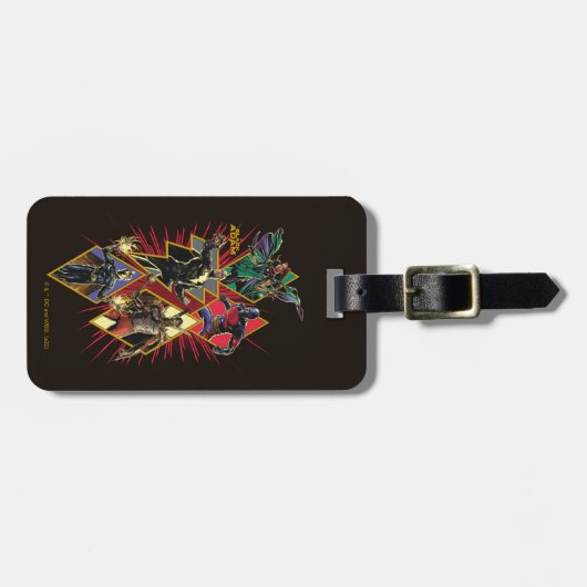 Black Adam Character Diamond Burst Graphic Bagagelabel (Voorkant horizontaal)