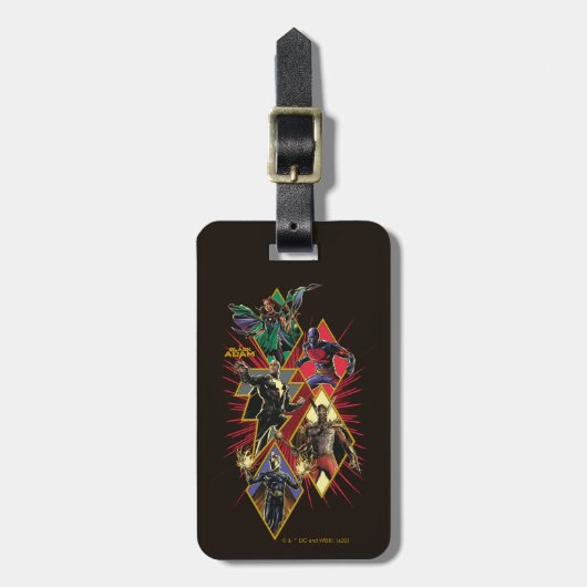 Black Adam Character Diamond Burst Graphic Bagagelabel (Voorkant verticaal)
