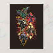 Black Adam Character Diamond Burst Graphic Briefkaart (Voorkant)