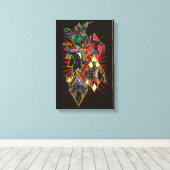 Black Adam Character Diamond Burst Graphic Canvas Afdruk (Insitu (Houten vloer))