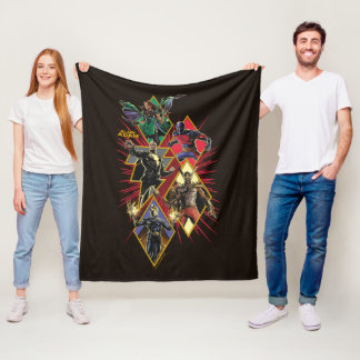Black Adam Character Diamond Burst Graphic Fleece Deken
