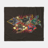Black Adam Character Diamond Burst Graphic Fleece Deken (Voorkant (Horizontaal))