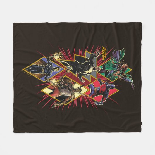 Black Adam Character Diamond Burst Graphic Fleece Deken (Voorkant (Horizontaal))