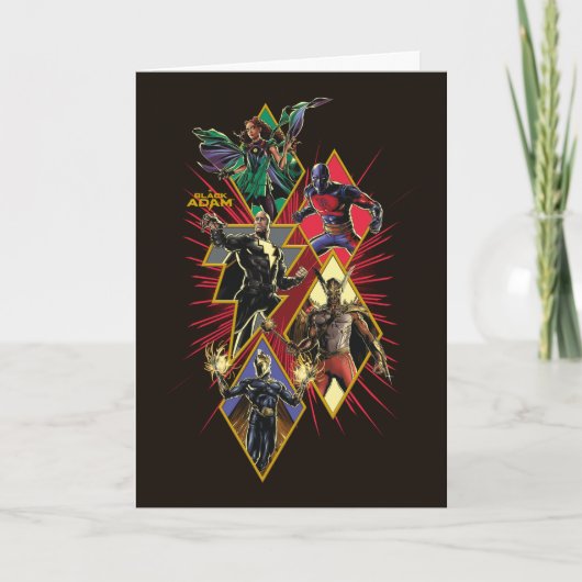 Black Adam Character Diamond Burst Graphic Kaart (Voorkant)