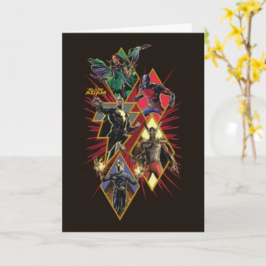 Black Adam Character Diamond Burst Graphic Kaart (Gele Bloem)