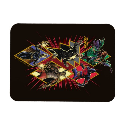 Black Adam Character Diamond Burst Graphic Magneet (Horizontaal)