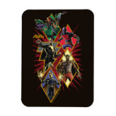 Black Adam Character Diamond Burst Graphic Magneet (Verticaal)
