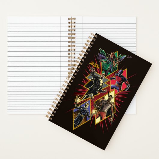 Black Adam Character Diamond Burst Graphic Notitieboek (Binnen)