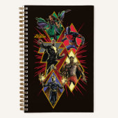 Black Adam Character Diamond Burst Graphic Notitieboek (Voorkant)