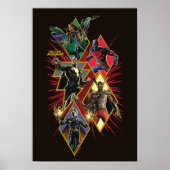 Black Adam Character Diamond Burst Graphic Poster (Voorkant)