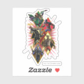 Black Adam Character Diamond Burst Graphic Sticker (Vel)