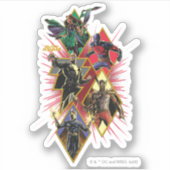 Black Adam Character Diamond Burst Graphic Sticker (Voorkant)
