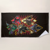 Black Adam Character Diamond Burst Graphic Strandlaken (Voorkant)