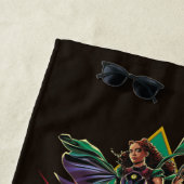 Black Adam Character Diamond Burst Graphic Strandlaken (In situ)