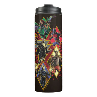 Black Adam Character Diamond Burst Graphic Thermosbeker