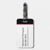 Black Adam Characters In Stripes Graphic Bagagelabel (Achterkant verticaal)