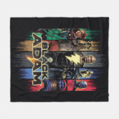 Black Adam Characters In Stripes Graphic Fleece Deken (Voorkant (Horizontaal))